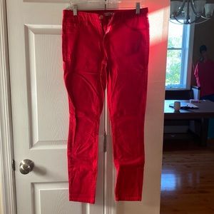 Beautiful red skinny jeans! NEVER WORN